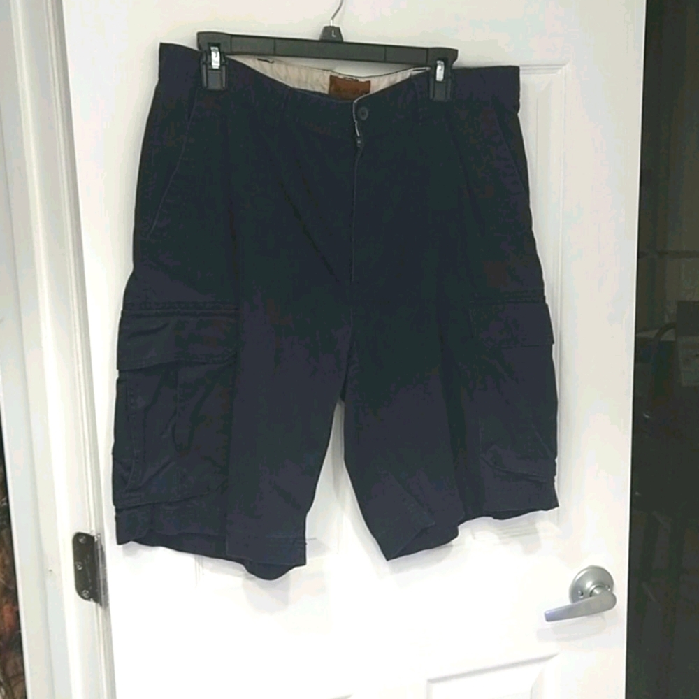 Blue cargo shorts